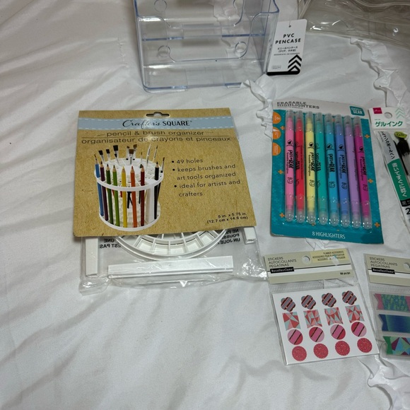 New Office Supply Organizer Lot of 10 – Pencil Cases, Highlighters, Notebook - Picture 3 of 11